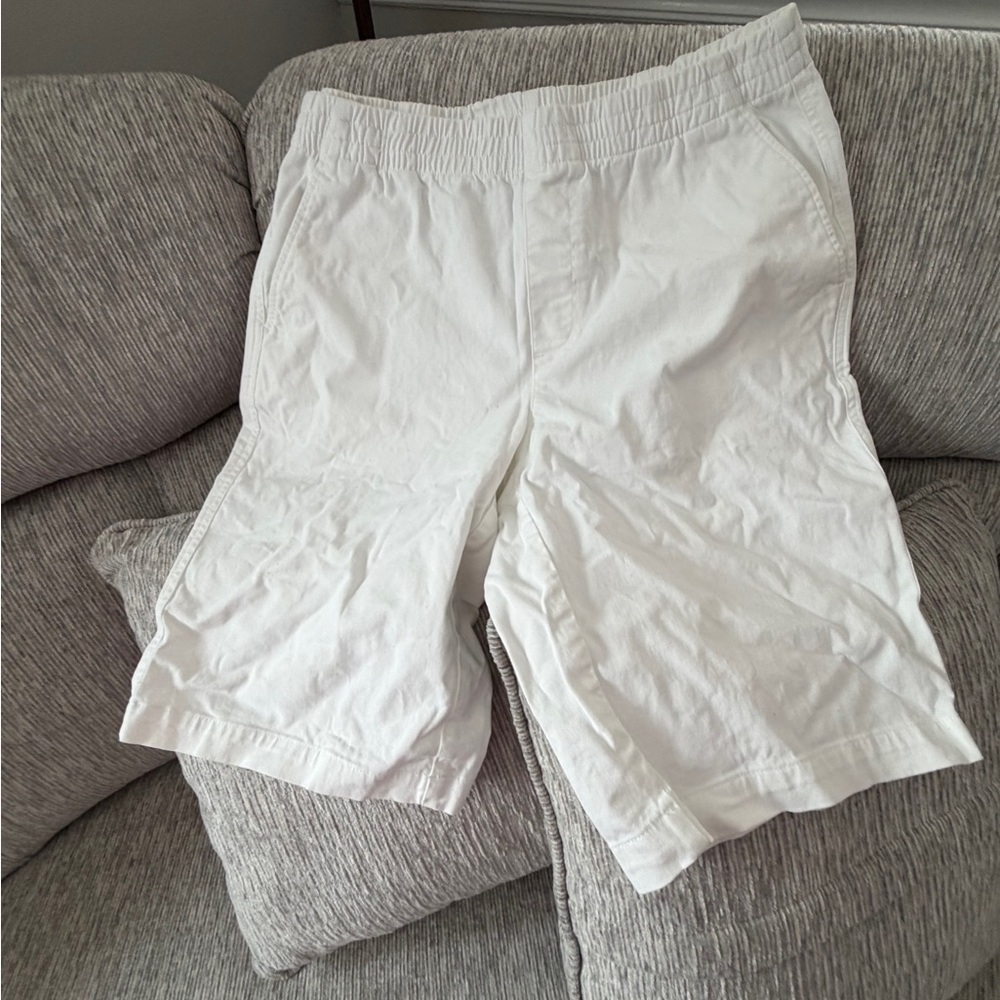 Lands' End White Mid Rise Shorts